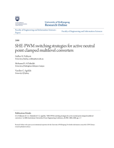 SHE-PWM switching strategies for active neutral point clamped