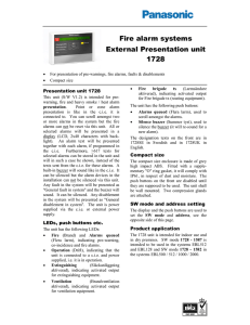 Fire alarm systems External Presentation unit 1728
