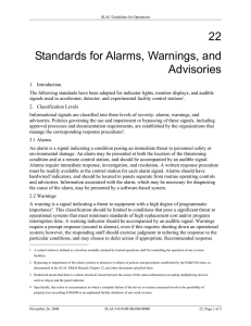 Chapter 22: Standards for Alarms, Warnings, and Advisories