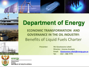 Benefits of Liquid Fuels Charter