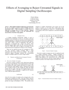 Effects of Averaging to Reject Unwanted Signals in Digital Sampling