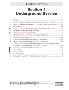 Section 4 Underground Service