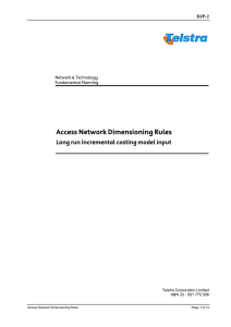 Access Network Dimensioning Rules