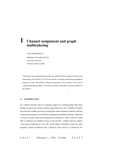 1 Channel assignment and graph multicoloring