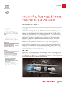 Illusion® Frac Plug Helps Eliminate High-Risk Millout