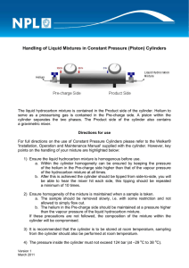 Handling of Liquid Mixtures in Constant Pressure (Piston) Cylinders