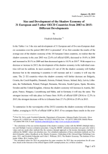 Size and Development of the Shadow Economy of 31 European and
