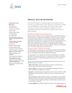 Oracle Java SE Advanced data sheet