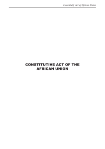 Click here for Constitutive Act of the African Union