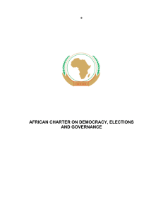 African Charter on Democracy, Elections and Governance
