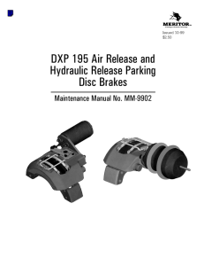 DXP 195 Air Release and Hydraulic Release Parking Disc Brakes