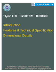 “Jyoti” LOW TENSION SWITCH BOARDS