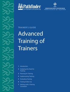 Advanced Training of Trainers