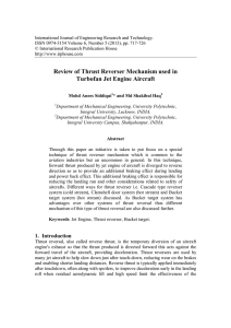 Review of Thrust Reverser Mechanism used in Turbofan Jet Engine