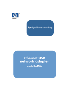 Ethernet USB network adapter