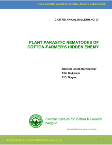 PLANT PARASITIC NEMATODES OF COTTON