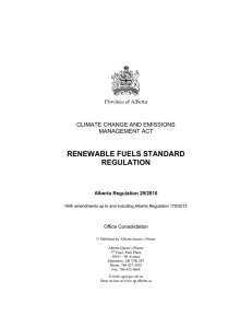 renewable fuels standard regulation