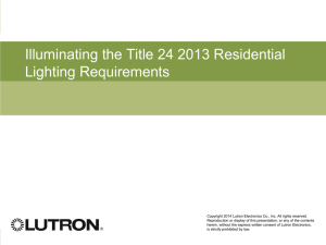 Illuminating the Title 24 2013 Residential Lighting