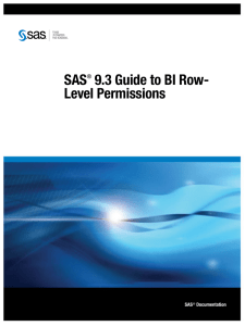 SAS 9.3 Guide to BI Row