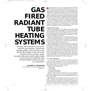 gas fired radiant tube heating systems
