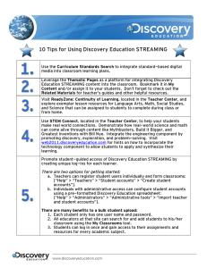 10 Tips for Using Discovery Education STREAMING