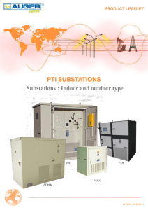PTI SUBSTATIONS Substations : Indoor and outdoor type