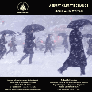 Abrupt Climate Change- Should We Be Worried?