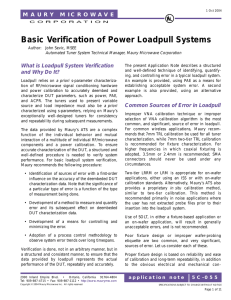 Basic Verification of Power Loadpull Systems