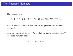 The Fibonacci Numbers