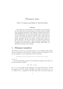 Fibonacci notes