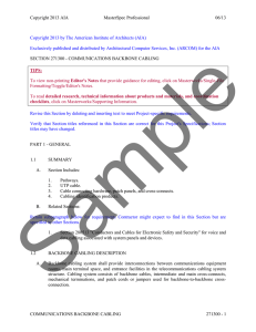 section 271300 - communications backbone cabling