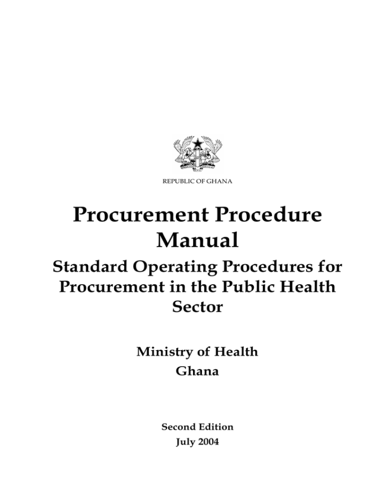 Procurement Procedure Manual