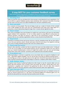 8 step MOT for your customer feedback survey