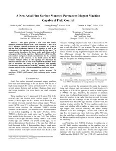 A New Axial Flux Surface Mounted Permanent Magnet Machine