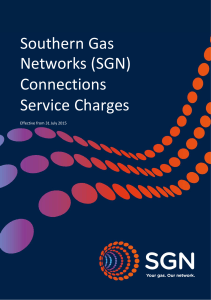 Southern Gas Networks (SGN) Connections Service Charges