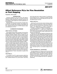 Offset Reference PLLs for Fine Resolution or Fast Hopping