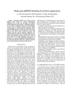 Multi-gate pHEMT Modeling for Switch Applications