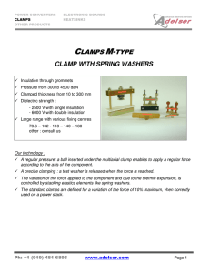 clamps m-type clamp with spring washers