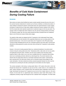 Benefits of Cold Aisle Containment During Cooling Failure