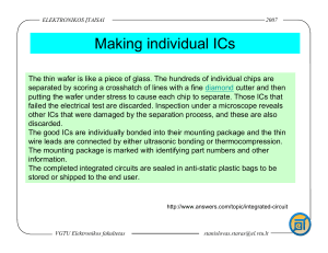 Making individual ICs - VGTU Elektronikos fakultetas