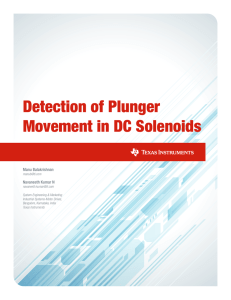 Detection of Plunger Movement in DC Solenoids White Paper