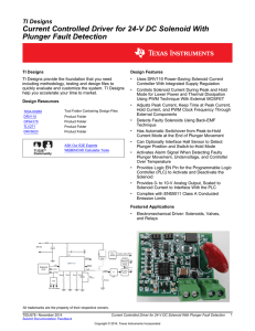 Current Controlled Driver for 24-V DC Solenoid With Plunger