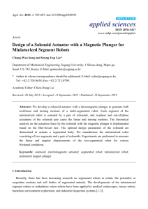 Design of a Solenoid Actuator with a Magnetic Plunger for
