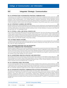 ISC Integrated Strategic Communication