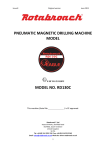 PNEUMATIC MAGNETIC DRILLING MACHINE MODEL MODEL NO