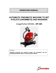 AUTOMATIC PNEUMATIC MACHINE TO SET EYELETS