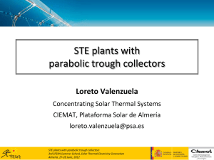 STE plants with parabolic trough collectors: Loreto Valenzuela