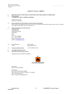 SAFETY DATA SHEET F+ Extremely flammable
