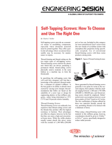 Self-Tapping Screws: How To Choose and Use The Right One