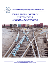 joule speed control systems for marshalling yards